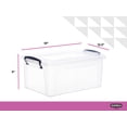 thumbnail image 2 of Superio Clear Plastic Storage Bins with Lids, 28.5 Quart (2 Pack), Stackable Storage Container with Latches and Handles, 2 of 5