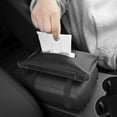 thumbnail image 3 of Car Interior Accessories Leather Tissue Holder Adjustable Strap Mount Headrest Organizer Versatile 9"x5" Backseat Storage Solution for Vehicles, 3 of 3