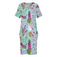 thumbnail image 3 of Vestido de flores nativas australianas para mujer estampado navideño vestido de bolsillo suelto ropa estética de noche de fiesta ropa, 3 of 6