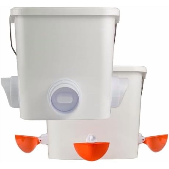 Automatic Chicken Feeder and Waterer Set Hanging Chicken Feeder No Waste Poultry Feeder 3 Gallon Water Feeder$$Garden & Patio
