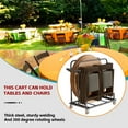 thumbnail image 3 of Heavy Duty Table and Chair Transport Cart with Adjustable Soft Grip Pads - Side Mount Chair Carrier with Secure Handle, 3 of 7
