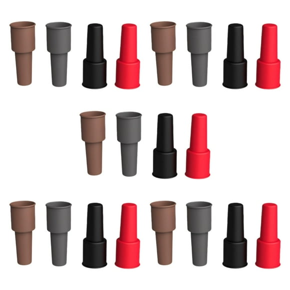 Tnarru 20 Pieces Bottle Pumps Bottle Stoppers, Silicone Reusable Bottle Sealers Leakproof with Seal Bottle Saver Pumps for Household