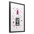 thumbnail image 2 of Stupell Industries Art Deco Think Pink Lipstick Black Framed Print Under Glass, 14 x 20, by Martina Pavlova, 2 of 8