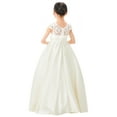 thumbnail image 2 of Illusion Lace Cap Sleeves Flower Girl Dress Junior Pageant Princess Gown Pretty Princess Ballroom Dance L246 4, 2 of 6