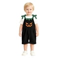thumbnail image 3 of Shadoumai Halloween Romper Themed Casual Pumpkin Face Dungarees For Girls Romper Jumpsuit, Playful Adjustable Straps Daily Clothes Romper, 3 of 8