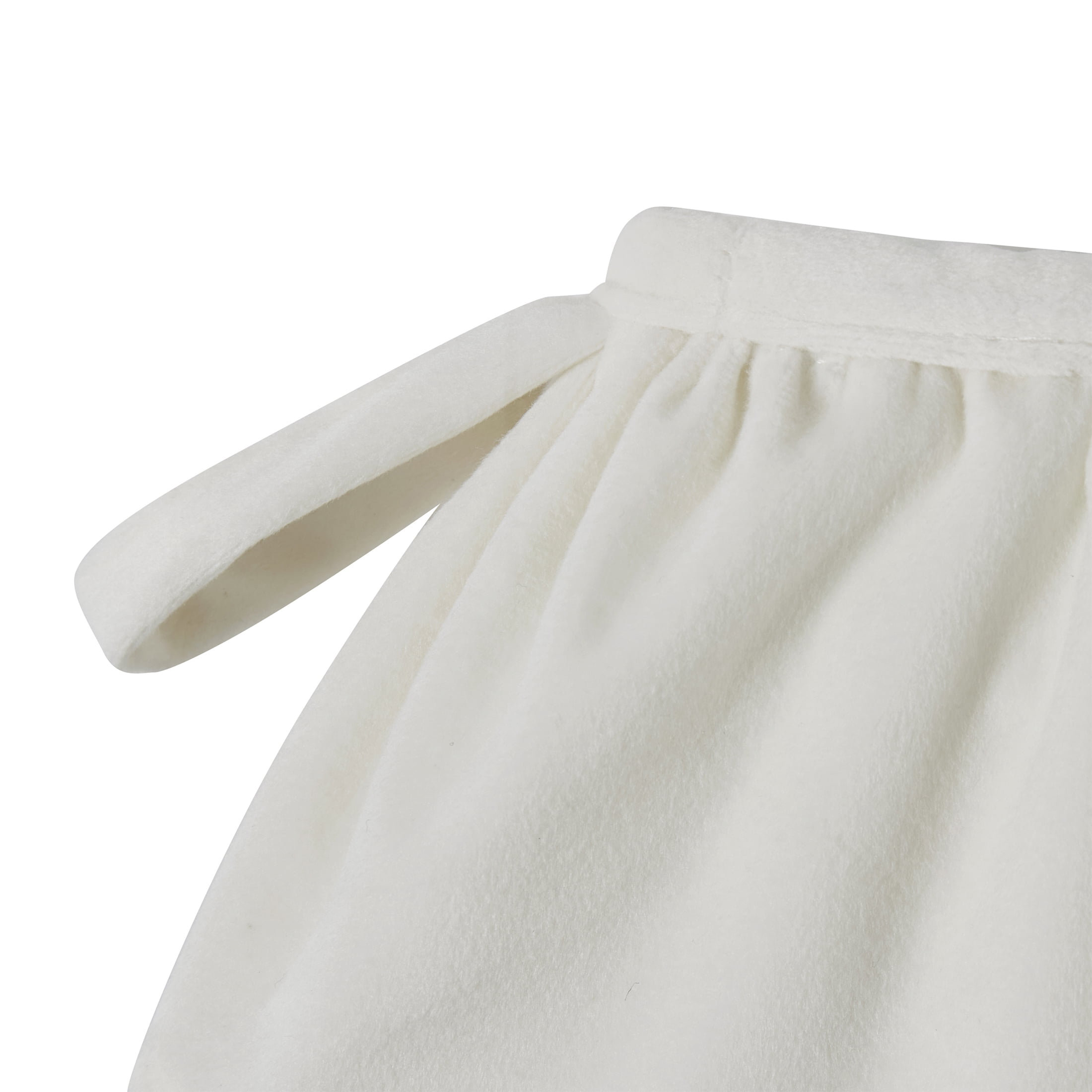 My Texas House Ruffle Ivory Velvet Christmas Stockings, 20" x 10" (2 Count)