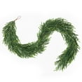 thumbnail image 3 of 9FT Real Touch Norfolk Pine Garland, Long Faux Greenery Christmas Garland for Mantel, Stairs, Fireplace, Wall, Outdoor Indoor Christmas Decorations, Qualified Material, Easy to Shape, 1P, 3 of 9