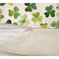 thumbnail image 3 of Housse de Coussin de la Saint-Patrick en Coton Lin 18 x 18 Pouces (Motif Trèfle Vert), 3 of 7