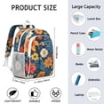 thumbnail image 6 of Colorful Floral Pattern Backpack for School,Cute School Bag,Schoolbag with Adjustable Shoulder Straps & Padded Back,15"x11.42"x5.5", 6 of 6
