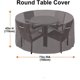 thumbnail image 2 of EDAHB®Cubierta de mesa circular, cubierta de muebles de jardín de tela Oxford impermeable y transpirable 210D, redonda (128x7 1/185x11 0/230x110cm) - Negro oso de fresa Hogar, 2 of 5