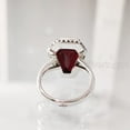 thumbnail image 6 of Coffin Red Garnet Ring, Natural Garnet Ring, January Birthstone, Womens Ring, Coffin Ring, 925 Sterling Silver, Christmas, Handmade, Statement Jewelry, Coffin Shape Gemstone Ring, 6 of 6