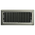 thumbnail image 1 of Imperial 4" x 10" Brushed Nickel Steel Floor Register, Louvered, 1-pk, 1 of 6