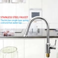 thumbnail image 3 of Amdohai Pull Out Kitchen Sink Faucet Extension-type Rotatable Stainless Steel Water Taps, 3 of 8