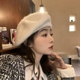 thumbnail image 3 of CoCopeanut 2002 New Japanese Mohair Knitted Beret Women's Autumn and Winter Fashion Elegant Plush Art Painter Hat Warm Hat, 3 of 6