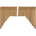 thumbnail image 2 of VHC Brands Simple Life Flax Khaki Country Farmhouse Window Curtain Swag Set of 2 36x36x16, 2 of 7