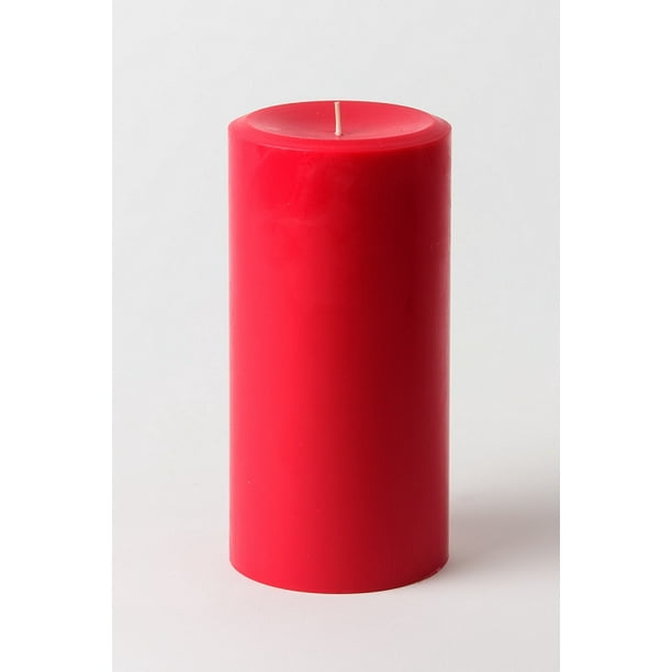 4" x 8" Red Pillar Candle