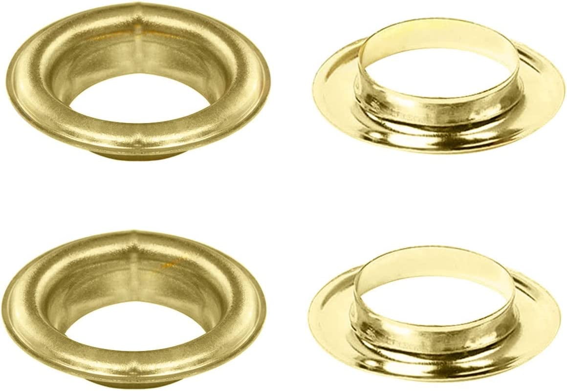 Unique Bargains 270 Pcs Metal Round Shaped Eyelet Grommet for Paper Gold Tone