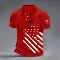 thumbnail image 3 of USA 250th Anniversary Polo Shirt Men Patriotic American Flag Graphic Short Sleeve Button Polo America 250 Merchandise, 3 of 5