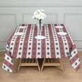 thumbnail image 3 of Christmas Square Tablecloth 52x52 Inch – Waterproof Polyester Printed Table Cover, Wrinkle Resistant & Washable for Kitchen Dining Picnic Party Decor, Single-v4-15, White, 3 of 6