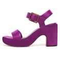 thumbnail image 4 of YDN Women Chunky Platform High Heels Sandals Open Toe Buckled Strap Pumps Fashion Evening Dress Shoes Size 16 Purple, 4 of 4