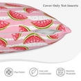 thumbnail image 5 of Bingfone Sweet Watermelon Linen Throw Pillow Covers Cushion Case Pocket Button Vintage Farmhouse Pillowcase-16"x16", 5 of 9
