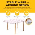 thumbnail image 4 of Valentine's Day Table Cloths for 5 Foot Rectangle Tables, Sweet Love Heart Lines Romantic Minimalist Patio Waterproof Elastic Fitted Tablecloths, Washable Rectangular Table Cover for Camping, 4 of 8