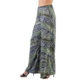 thumbnail image 2 of 24/7 Comfort Apparel Womens Sage Green Print Elastic Waist Palazzo Pants, 2 of 4