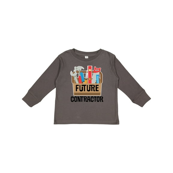 Inktastic Construction Future Contractor Boys or Girls Long Sleeve Toddler T-Shirt