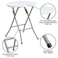 thumbnail image 2 of 24'' Round Granite White Plastic Folding Table, 2 of 8