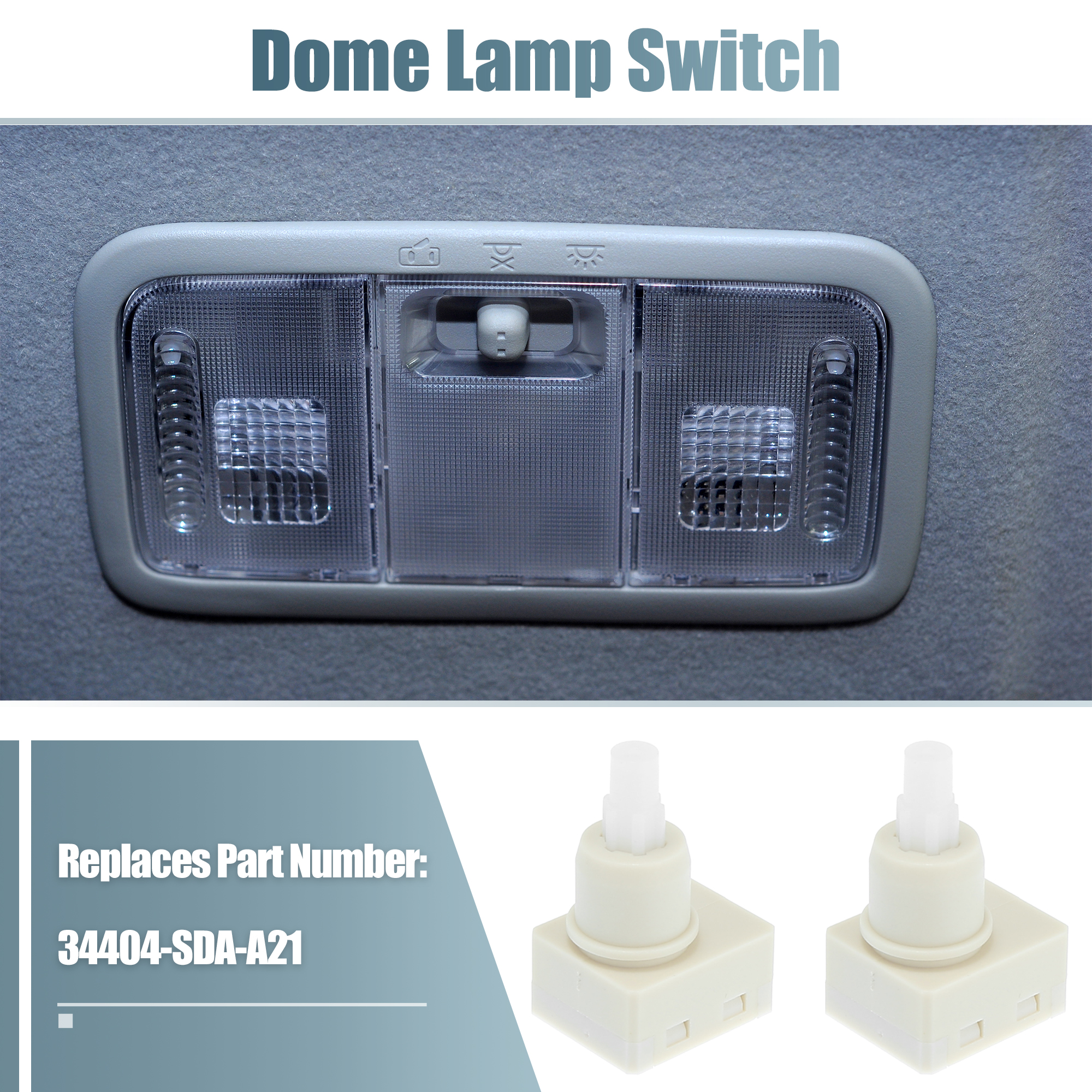 2Pcs Dome Lamp Switch 34404-SDA-A21 34404-SDA-A22D3 Overhead Light