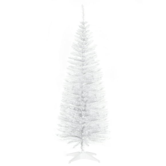 HOMCOM Pencil Christmas Tree, Slim Xmas Tree with Realistic Branches