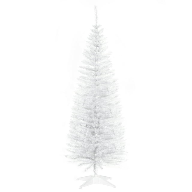 HOMCOM Pencil Christmas Tree, Slim Xmas Tree with Realistic Branches