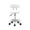 White, variant on Salon Stool Round Shape Adjustable with Back and Line, Black