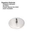 thumbnail image 2 of Regadera Redonda 20 cm Media y Baja Presion Rubinett  Satinado Acero Inoxidable Sin Brazo, 2 of 4