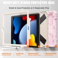 thumbnail image 4 of XYX Case for iPad 9th/8th/7th Gen 10.2 inch 2021/2020/2019 with 360 Degree Rotating, Hand Strap, Shoulder Strap, Rainbow Red, 4 of 7