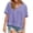 Purple, variant on Short Sleeve Solid Color Summer Women V Neck Casual Flowy Tee Shirt