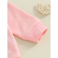 thumbnail image 6 of Bagilaanoe 2Pcs Baby Girl Valentine's Day Clothing Sets Toddler Letter Print Long Sleeve Sweatshirts Tops + Flare Trousers 6M 9M 12M 2T 3T 4T Kids Pants Set, 6 of 9