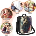 thumbnail image 5 of Naloa Colorful Ink Cute Horse Lunch box Lunch bag for men women Large capacity Lunchbox Insulated Lunch bag Lunch box cooler, 5 of 7