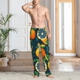 thumbnail image 2 of Naloa Fresh Orange Pajama Pants Men, PJ Bottoms, Sleep & Lounge Pants-Small, 2 of 6