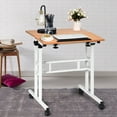 thumbnail image 3 of Costway Mobile Standing Desk Height Adjustable Sit Stand Workstation Stand Up Desk 2in1, 3 of 10
