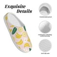 thumbnail image 5 of Lsque Banana With Leaves Pattern Womens Comfort Cotton on Scuff With Memory Foam and Anti-skid Sole Slipper-37/38, 5 of 7