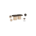 thumbnail image 2 of Meridian Furniture Pavilion Brown Boucle Fabric Bench, 2 of 7