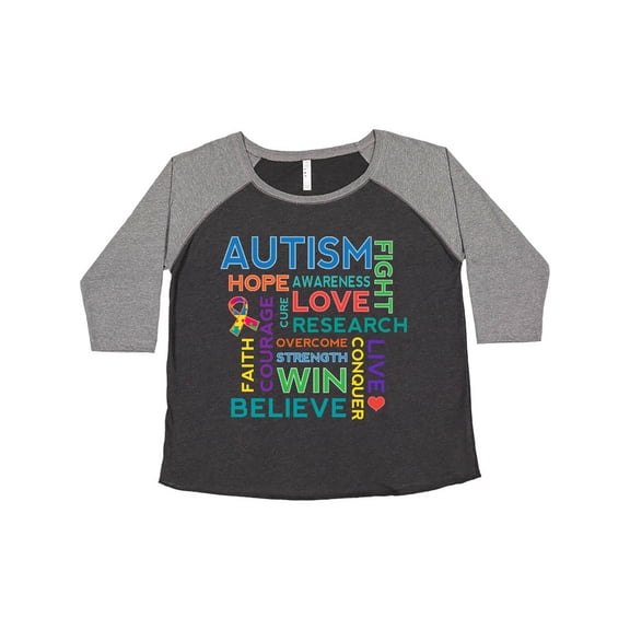 Inktastic Autism Support Slogan Women's Plus Size T-Shirt