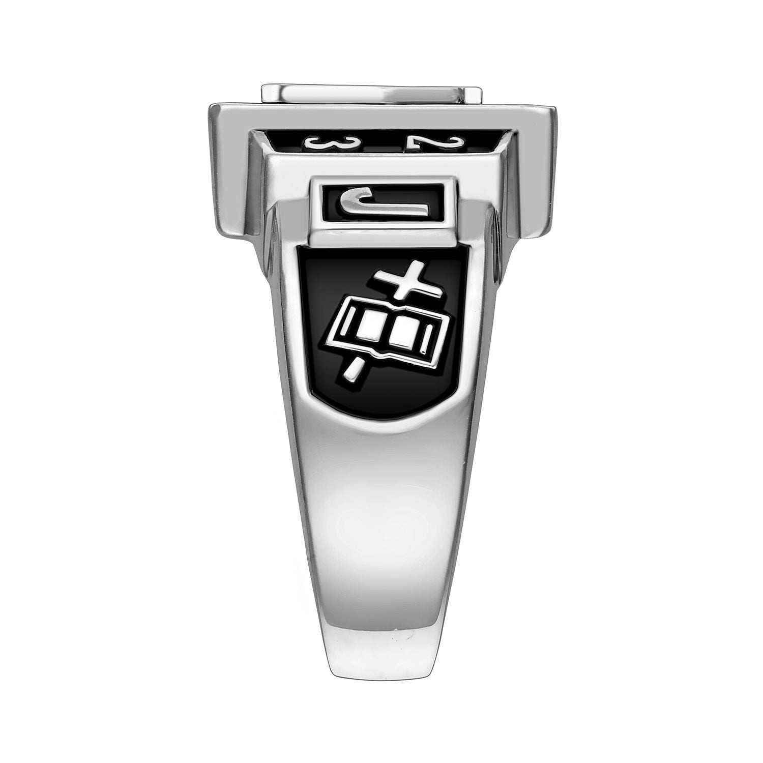 Freestyle, Women's - Onyx, Carnelian, Lapis or Mother of Pearl Genuine Stone Art Deco Class Ring, High School or College Graduation