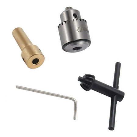 

Impact Electric Drill Chuck + 3.17mm Motor Shaft with Chuck Key Mounted Lathe Chuck 0.3-4mm Drill Bit for Rotary instrument power