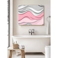 thumbnail image 6 of Pink Gray Ombre Wall Art for Living Room,Canvas Picture Wall Decor for Bathroom Bedroom,Modern Abstract Moire Art Geometric Painting Artwork for Office Kitchen Hallway Dining Room Home Decor 24"x32", 6 of 8