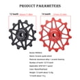 thumbnail image 3 of Destyer Road Bike Ceramic Pulleys Rear Derailleur Replacement Accessories Compatible Shifter Bearing Wheel Roller Black 12T 1Set, 3 of 6
