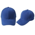 thumbnail image 3 of Solid Color Baseball Cap, Classic Fit Adjustable Dad Hat, Unisex Canvas Cap for Men and Women, One Size Fits Most Casual Hat - Blue, 3 of 3