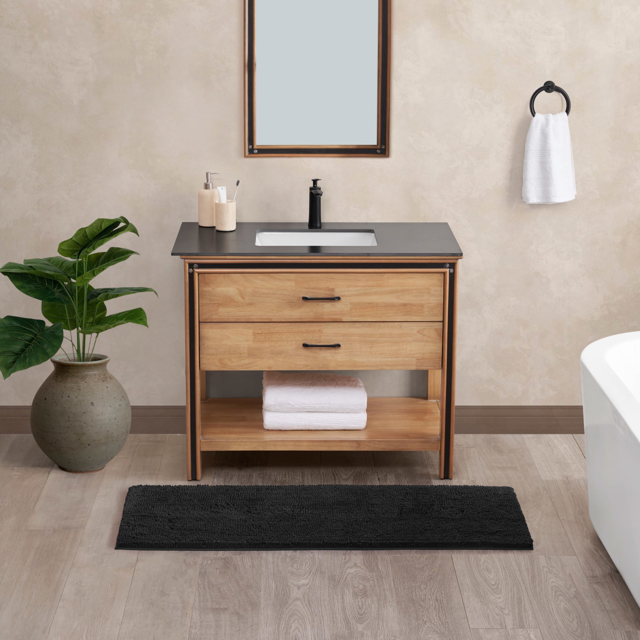 Resort Collection Chenille Plush Loop Bath Mats