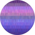 thumbnail image 1 of Ahgly Company Machine Washable Indoor Round Transitional Purple Area Rugs, 5' Round, 1 of 7